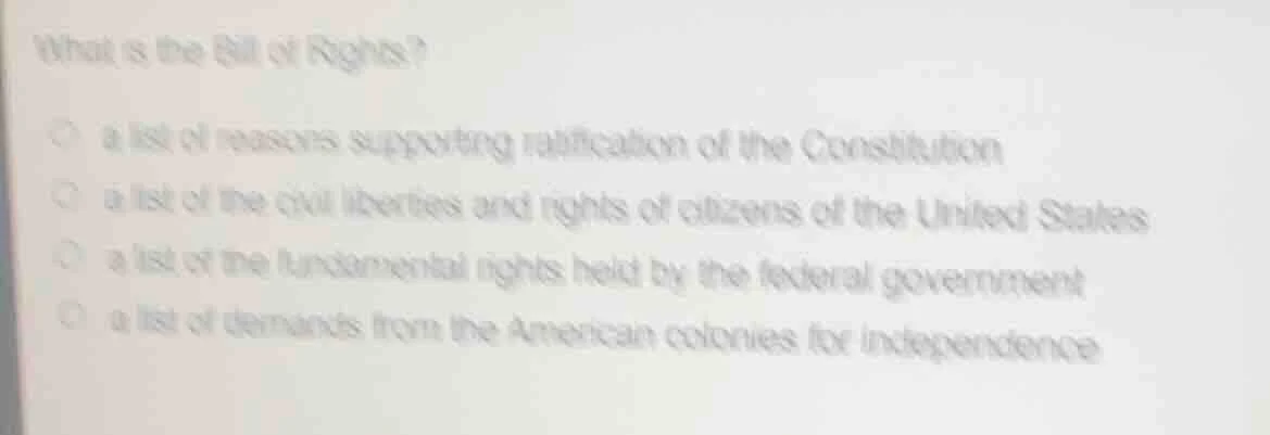 what is the bill of rights? a list of reasons supporting ratification o…