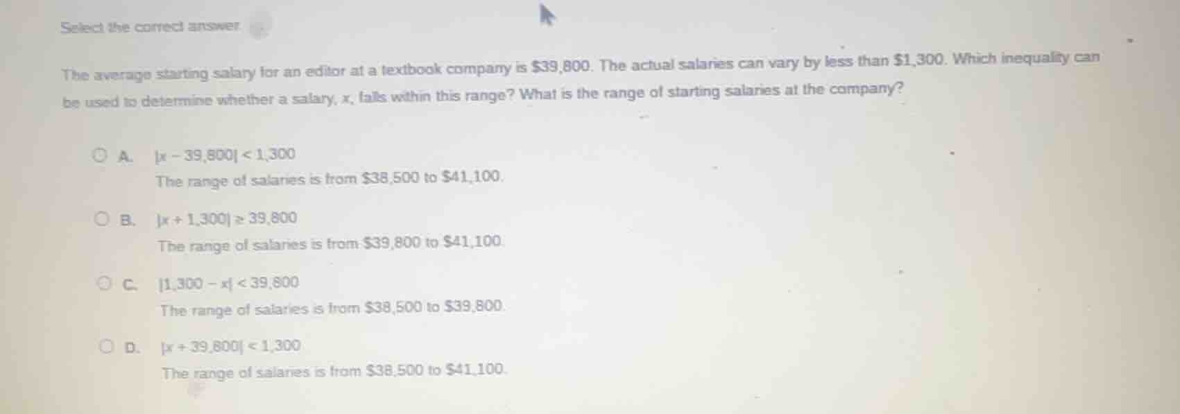 select the correct answer the average starting salary for an editor at …