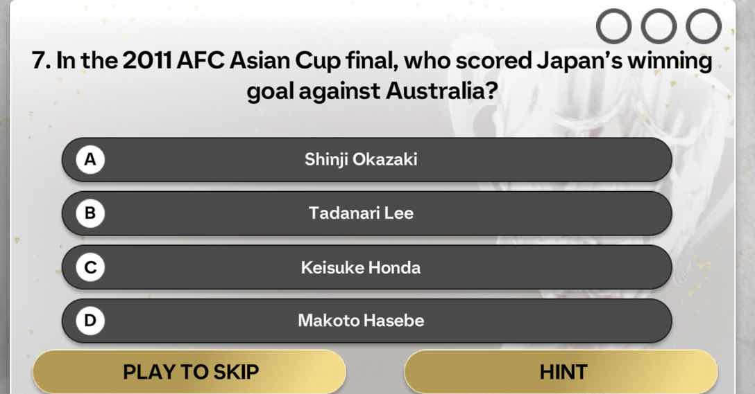 7. in the 2011 afc asian cup final, who scored japan’s winning goal aga…