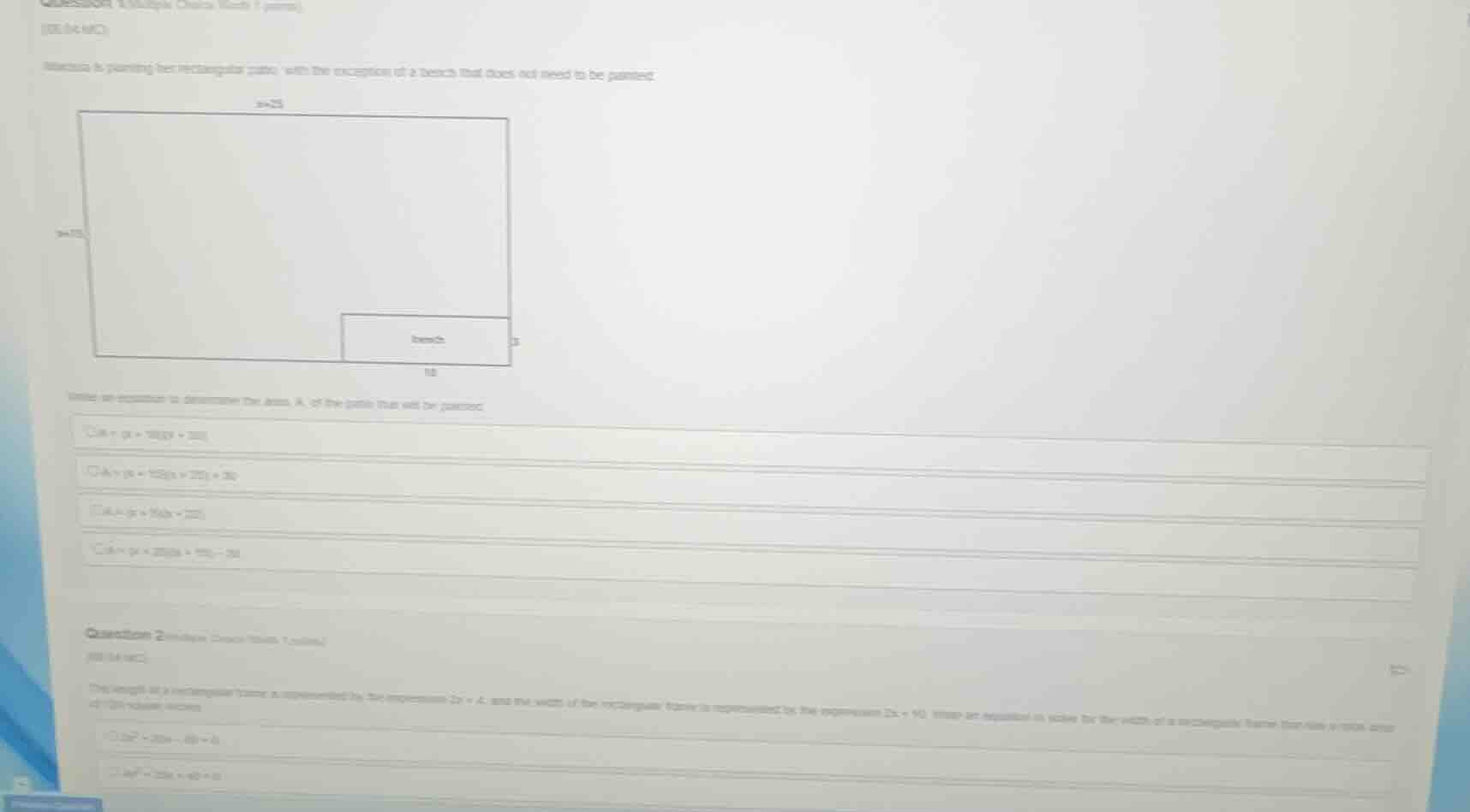 question 1 multiple choice (worth 1 points) (8.5.04 mc) marissa is pain…