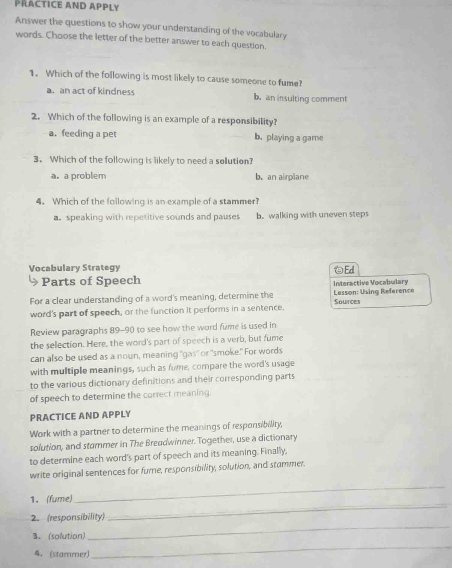 practice and apply answer the questions to show your understanding of t…