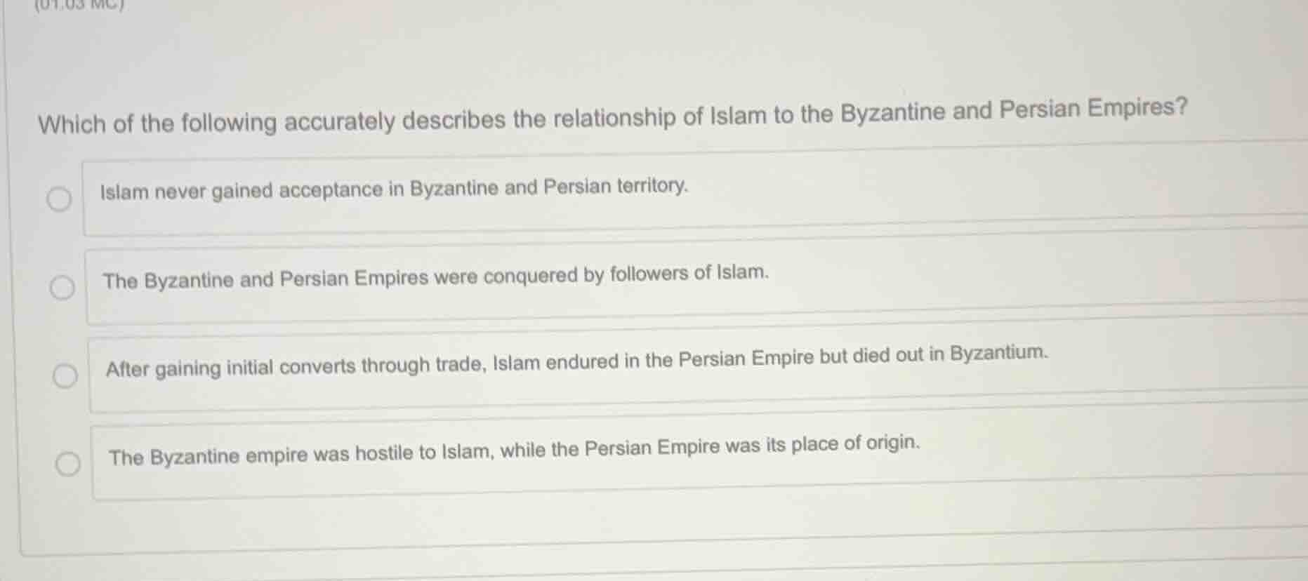 which of the following accurately describes the relationship of islam t…