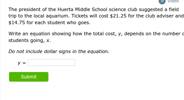 the president of the huerta middle school science club suggested a fiel…
