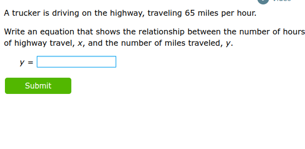 a trucker is driving on the highway, traveling 65 miles per hour. write…
