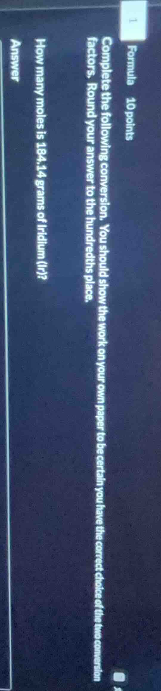 formula 10 points complete the following conversion. you should show th…