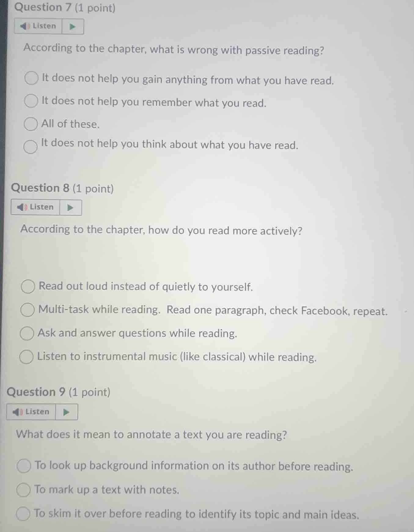 question 7 (1 point) listen according to the chapter, what is wrong wit…
