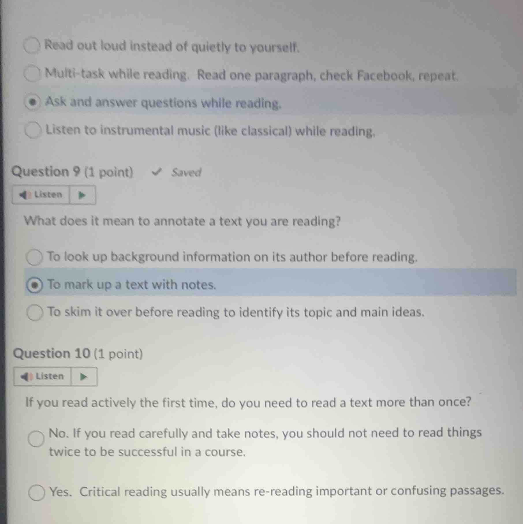 read out loud instead of quietly to yourself. multi - task while readin…