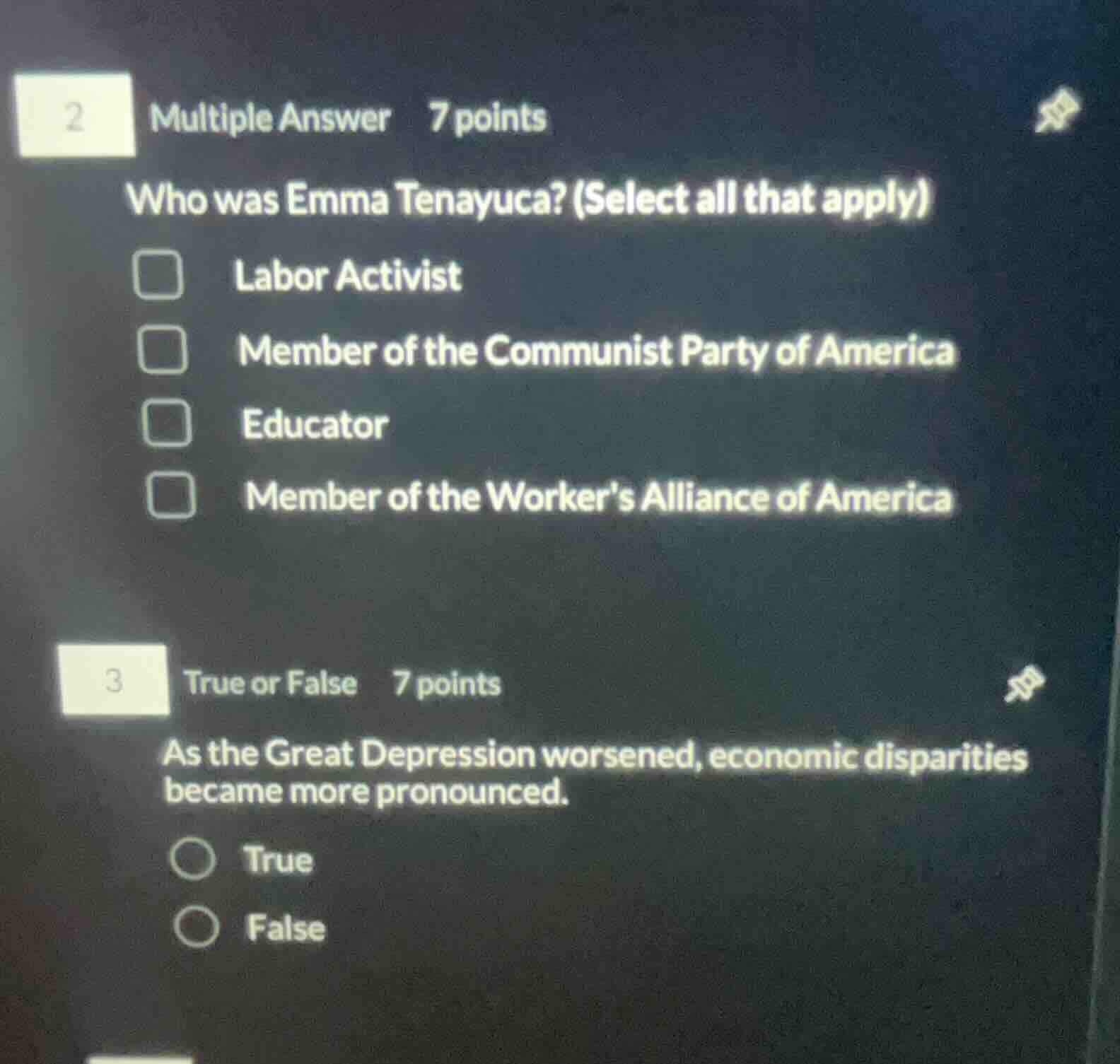 2 multiple answer 7 points who was emma tenayuca? (select all that appl…
