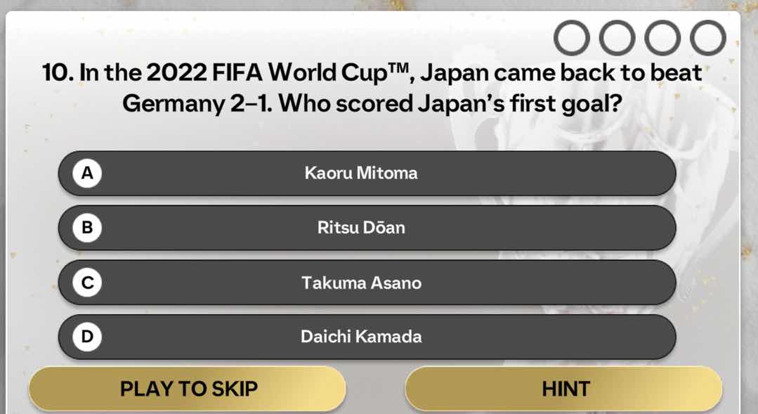 10. in the 2022 fifa world cup™, japan came back to beat germany 2–1. w…