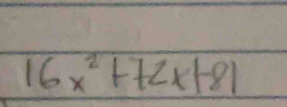 16x² + 72x + 81