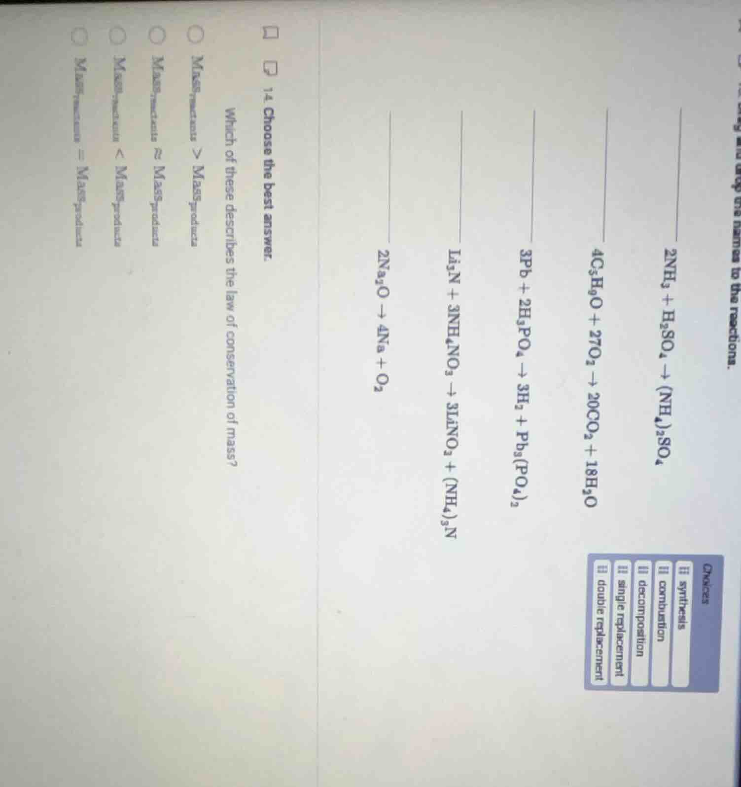 14. choose the best answer. which of these describes the law of conserv…