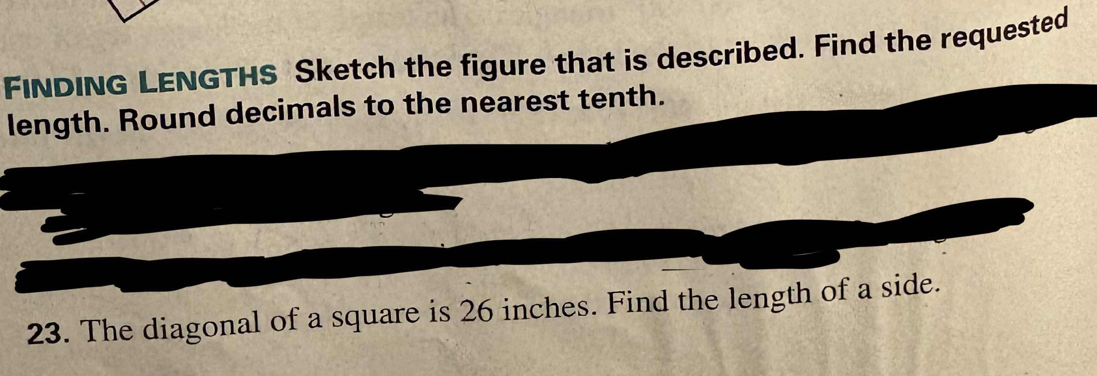 finding lengths sketch the figure that is described. find the requested…