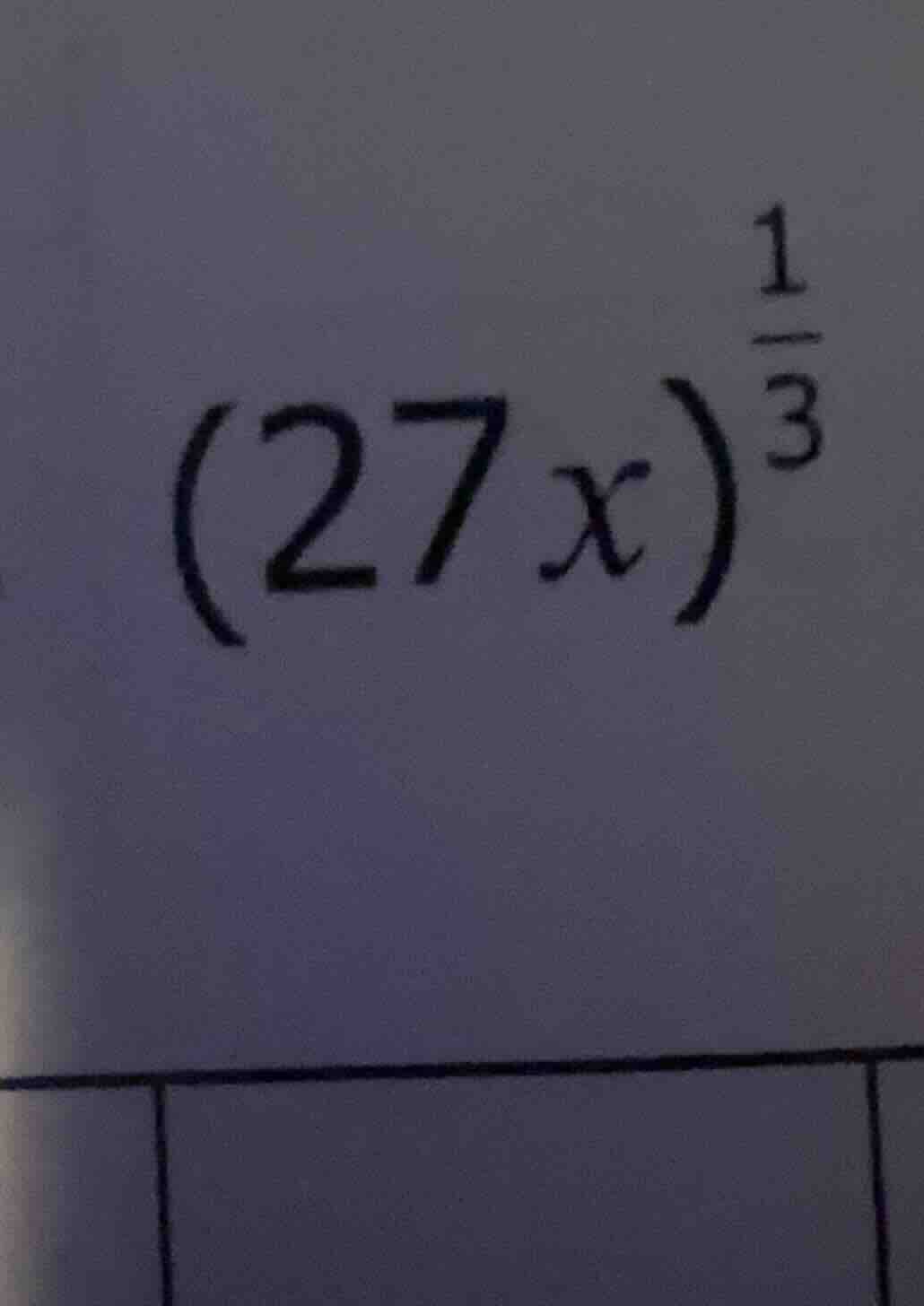 (27x)^{\\frac{1}{3}}