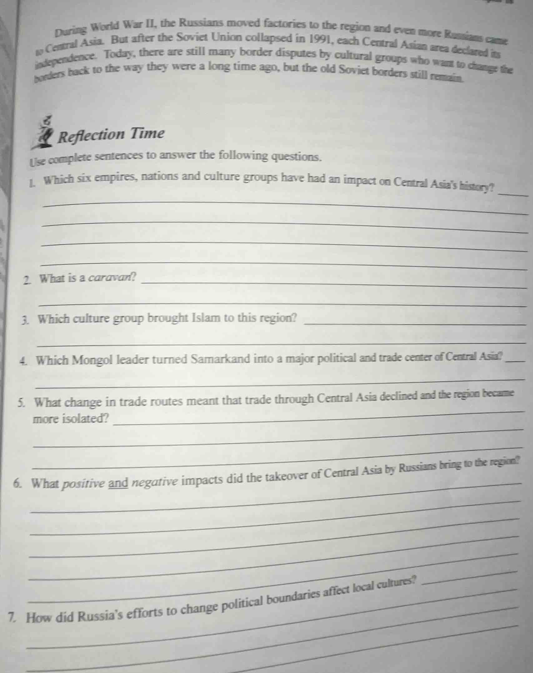 during world war ii, the russians moved factories to the region and eve…