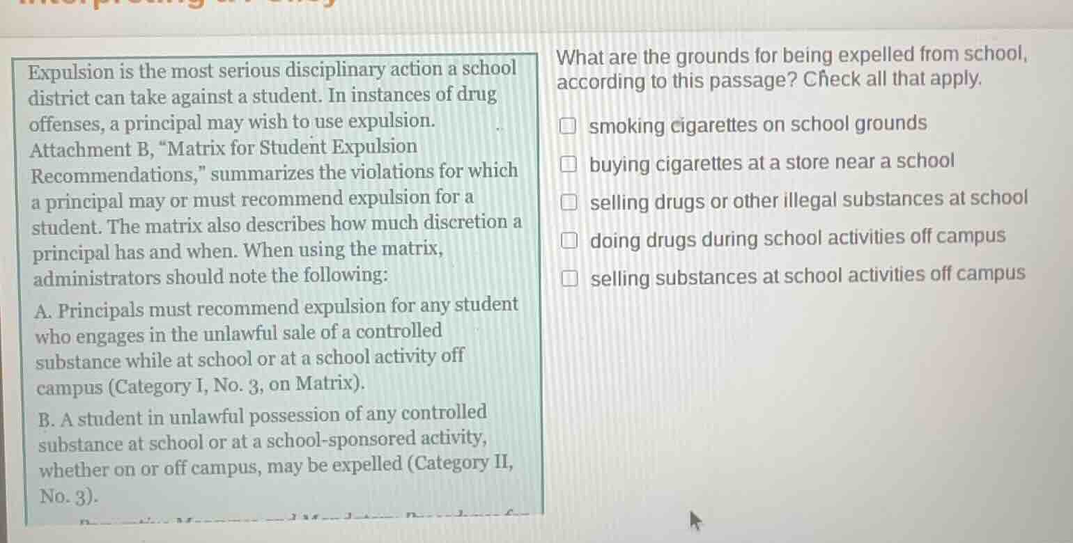 expulsion is the most serious disciplinary action a school district can…