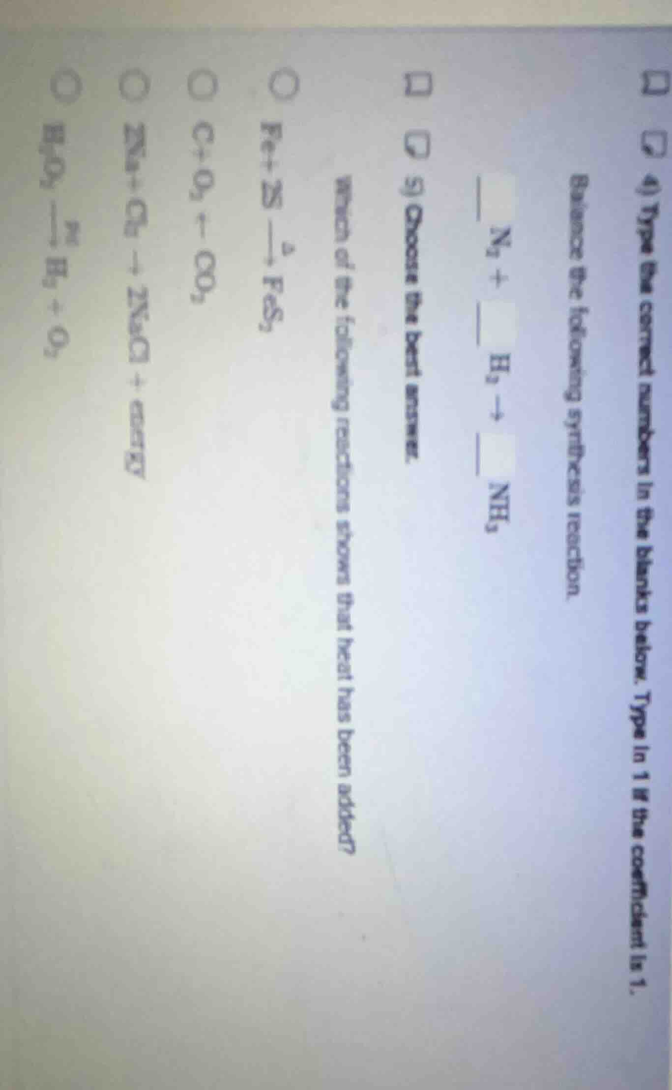 4) type the correct numbers in the blanks below. type in 1 if the coeff…