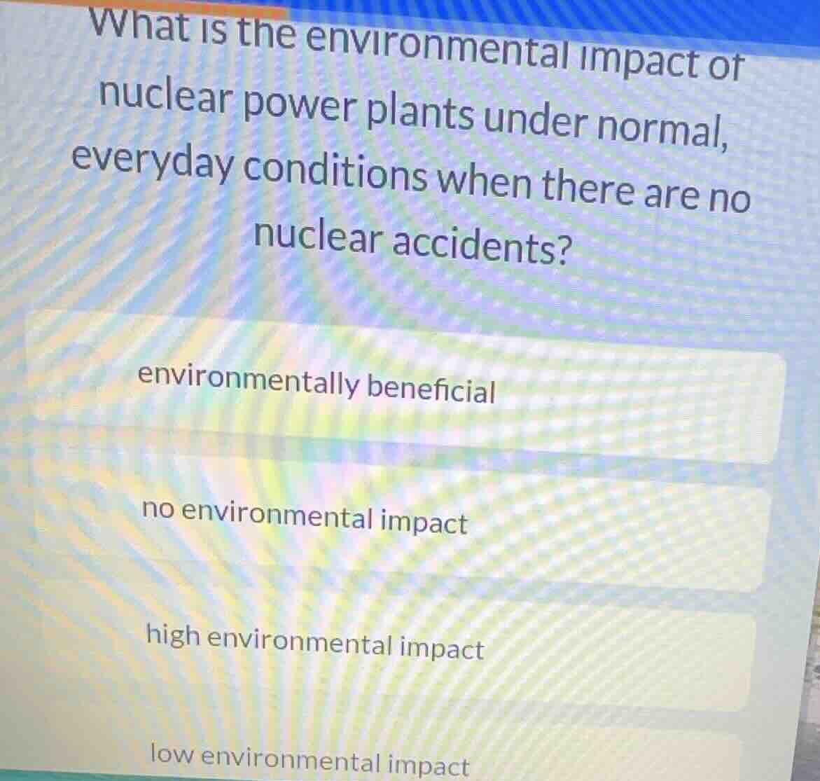 what is the environmental impact of nuclear power plants under normal, …