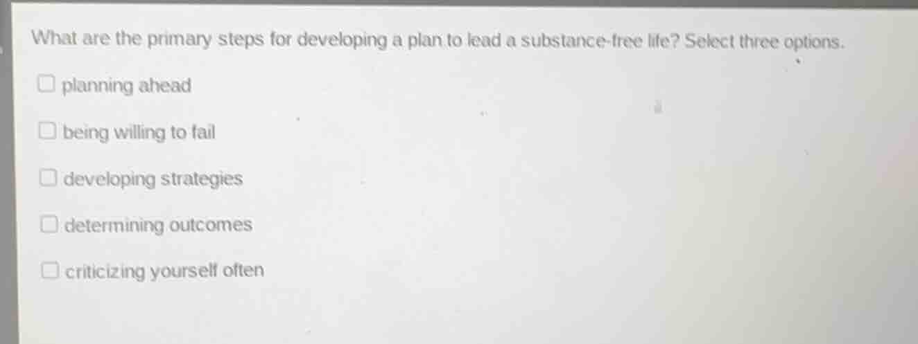 what are the primary steps for developing a plan to lead a substance - …