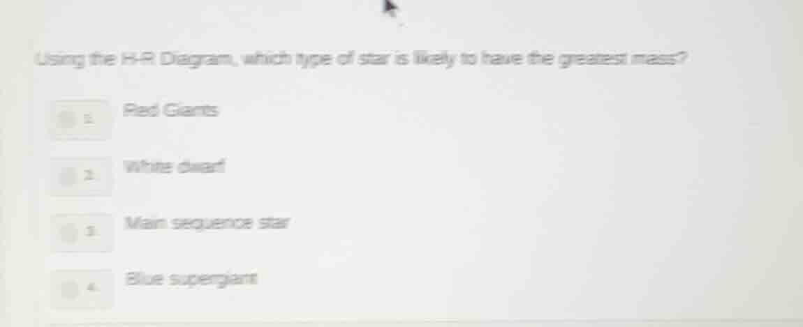 using the h-r diagram, which type of star is likely to have the greates…