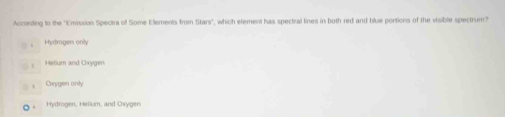 according to the “emission spectra of some elements from stars”, which …