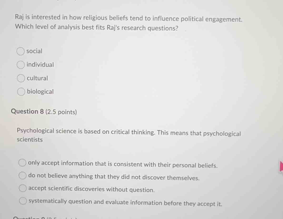 raj is interested in how religious beliefs tend to influence political …