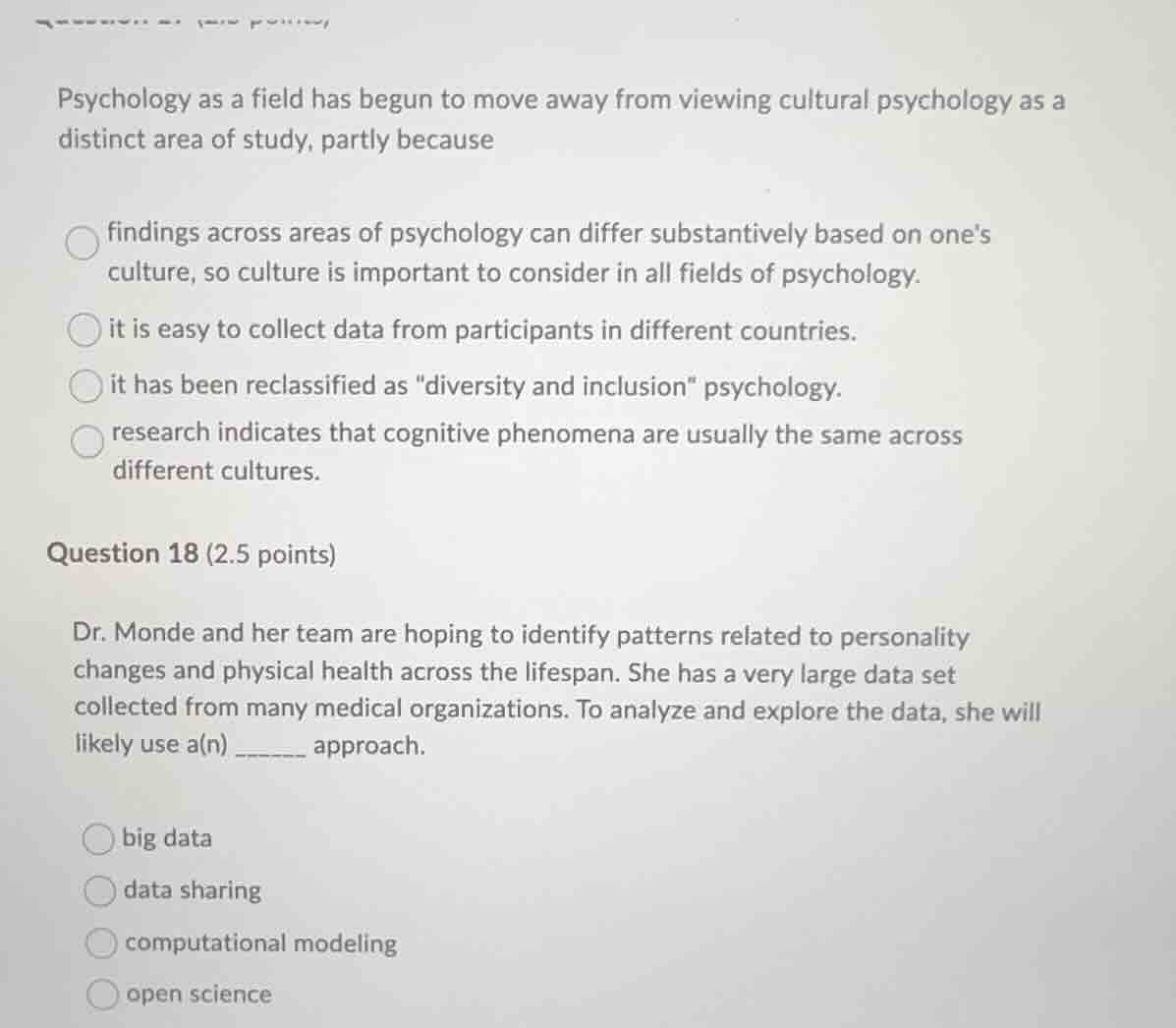 psychology as a field has begun to move away from viewing cultural psyc…