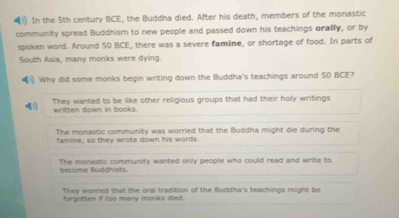 in the 5th century bce, the buddha died. after his death, members of th…