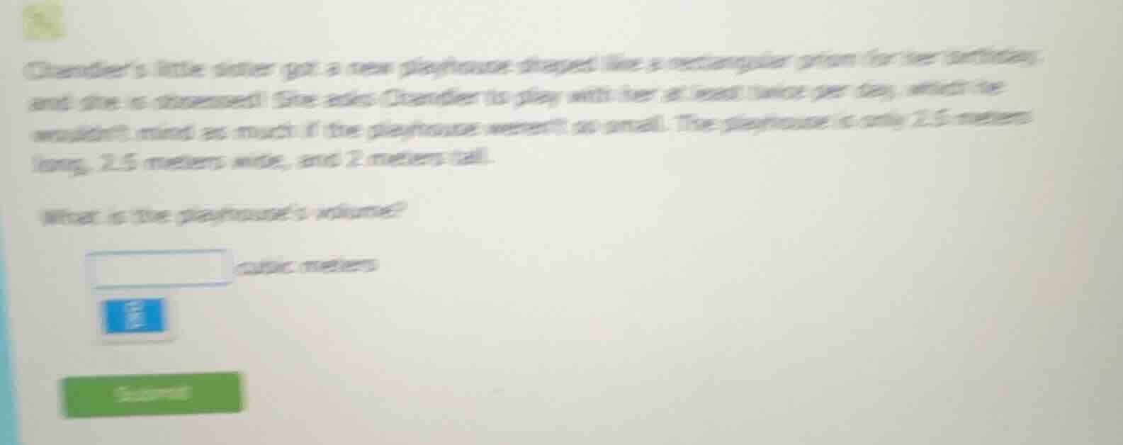 chandlers little sister got a new playhouse shaped like a rectangular p…