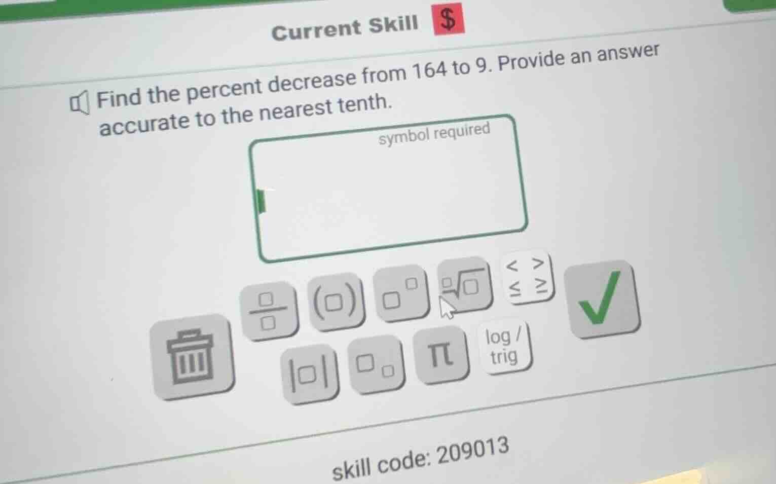 find the percent decrease from 164 to 9. provide an answer accurate to …