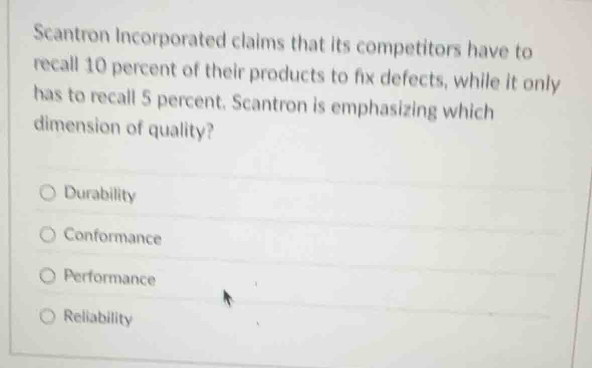 scantron incorporated claims that its competitors have to recall 10 per…