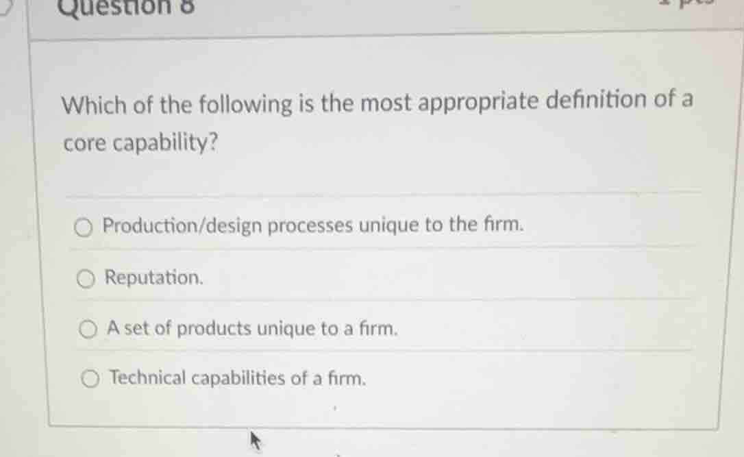 question 8 which of the following is the most appropriate definition of…