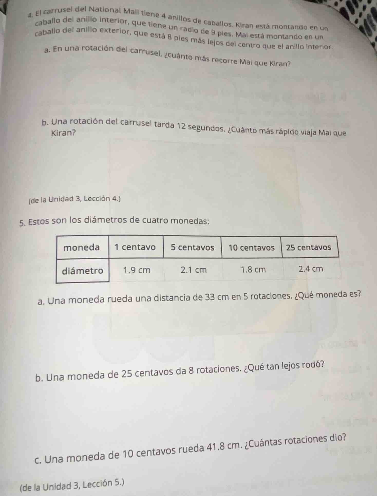 4. el carrusel del national mall tiene 4 anillos de caballos. kiran est…
