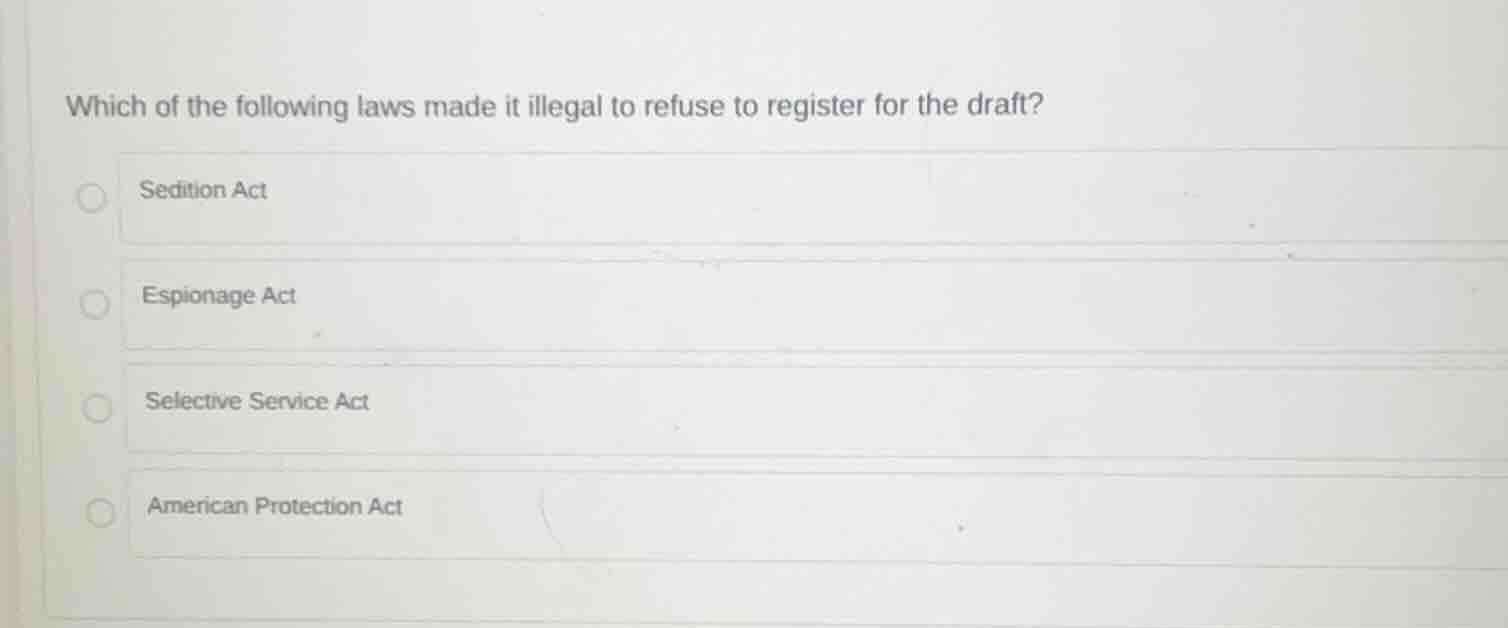 which of the following laws made it illegal to refuse to register for t…
