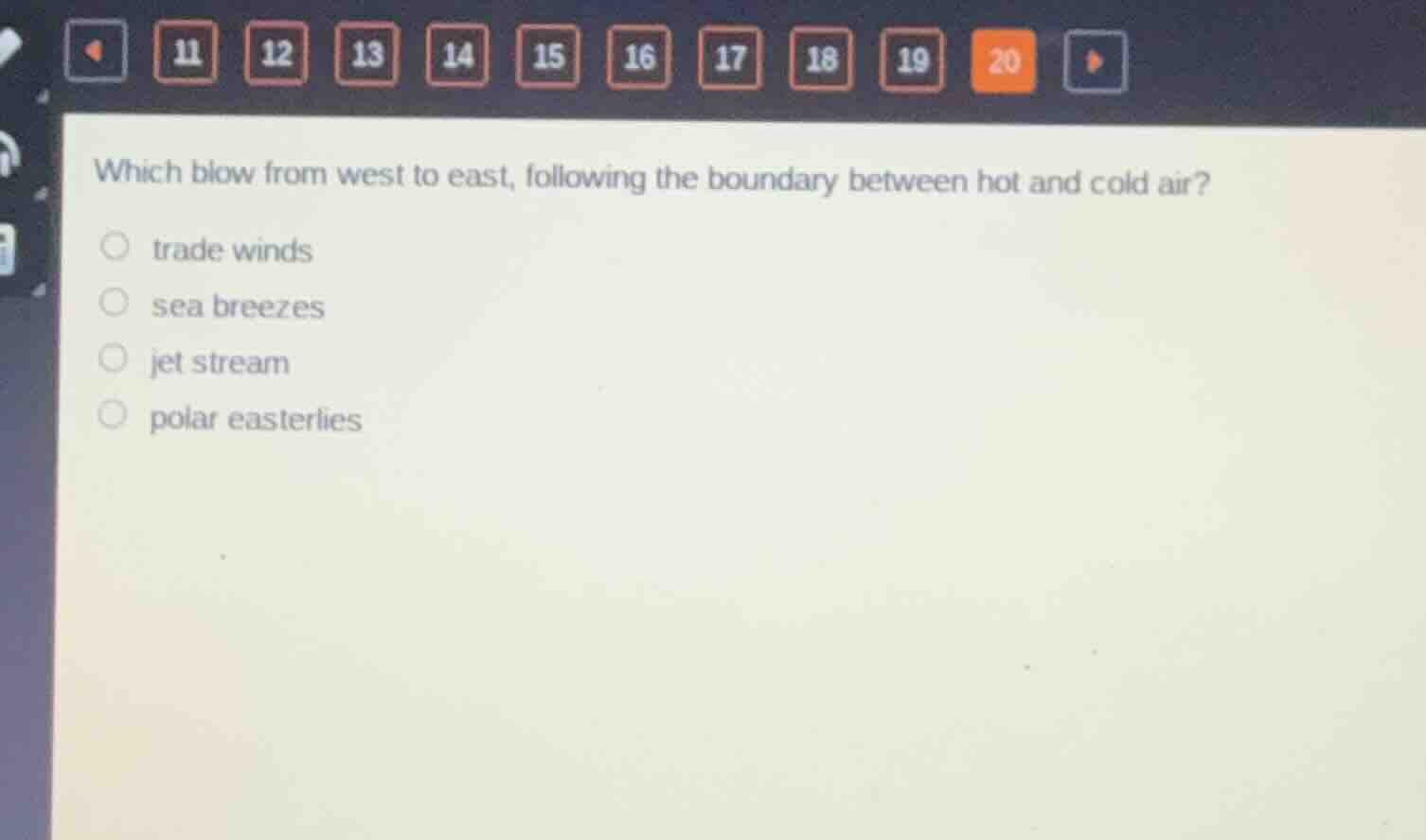 which blow from west to east, following the boundary between hot and co…