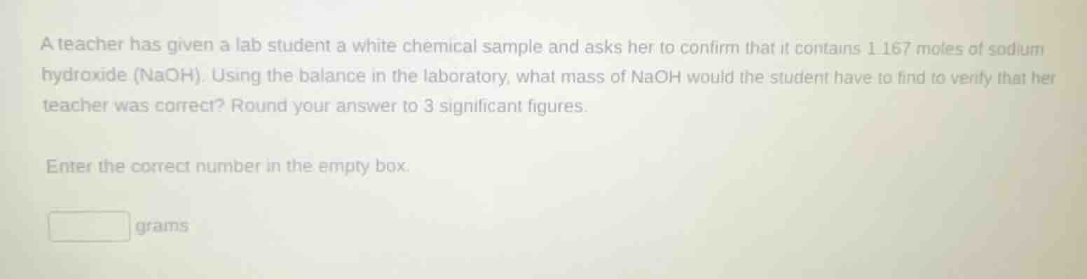 a teacher has given a lab student a white chemical sample and asks her …