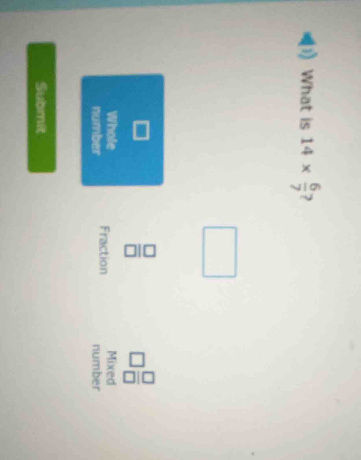 what is $14 \\times \\frac{6}{7}$?