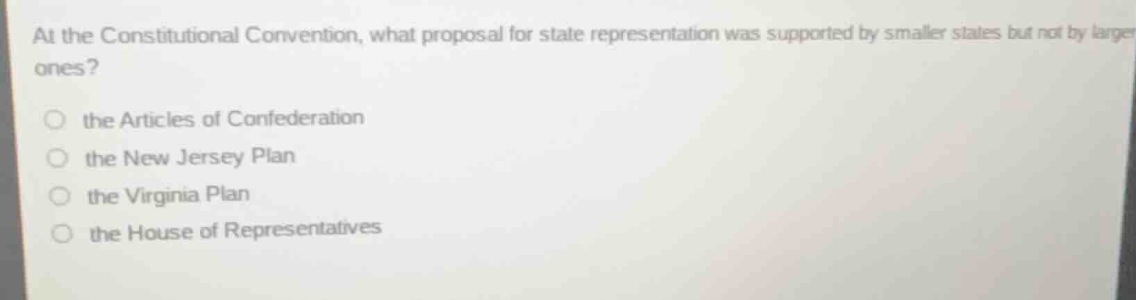 at the constitutional convention, what proposal for state representatio…