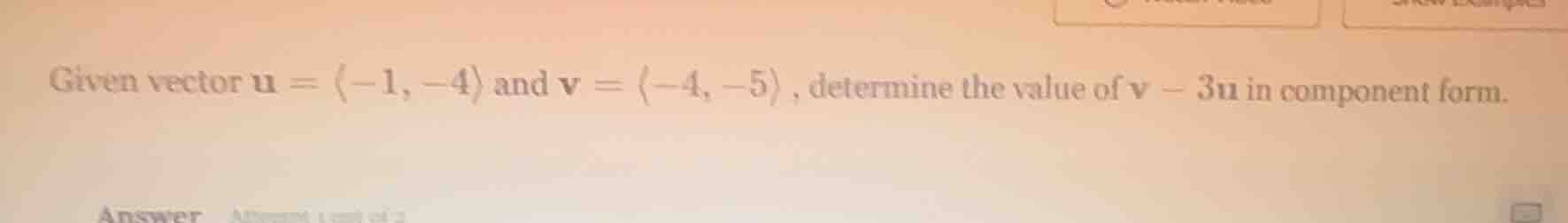given vector \\(\\mathbf{u} = \\langle -1, -4 \ angle\\) and \\(\\mathb…