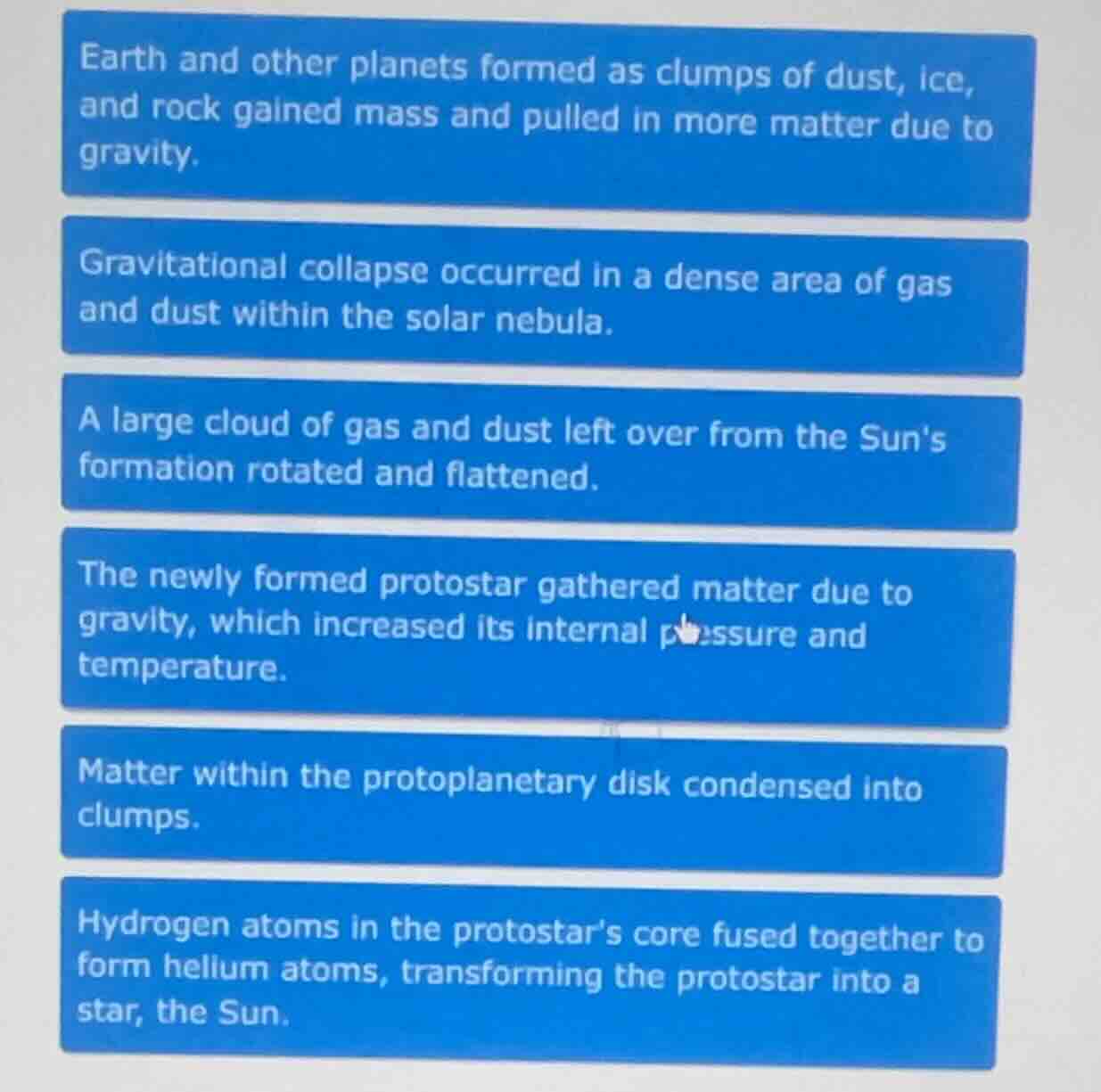 earth and other planets formed as clumps of dust, ice, and rock gained …