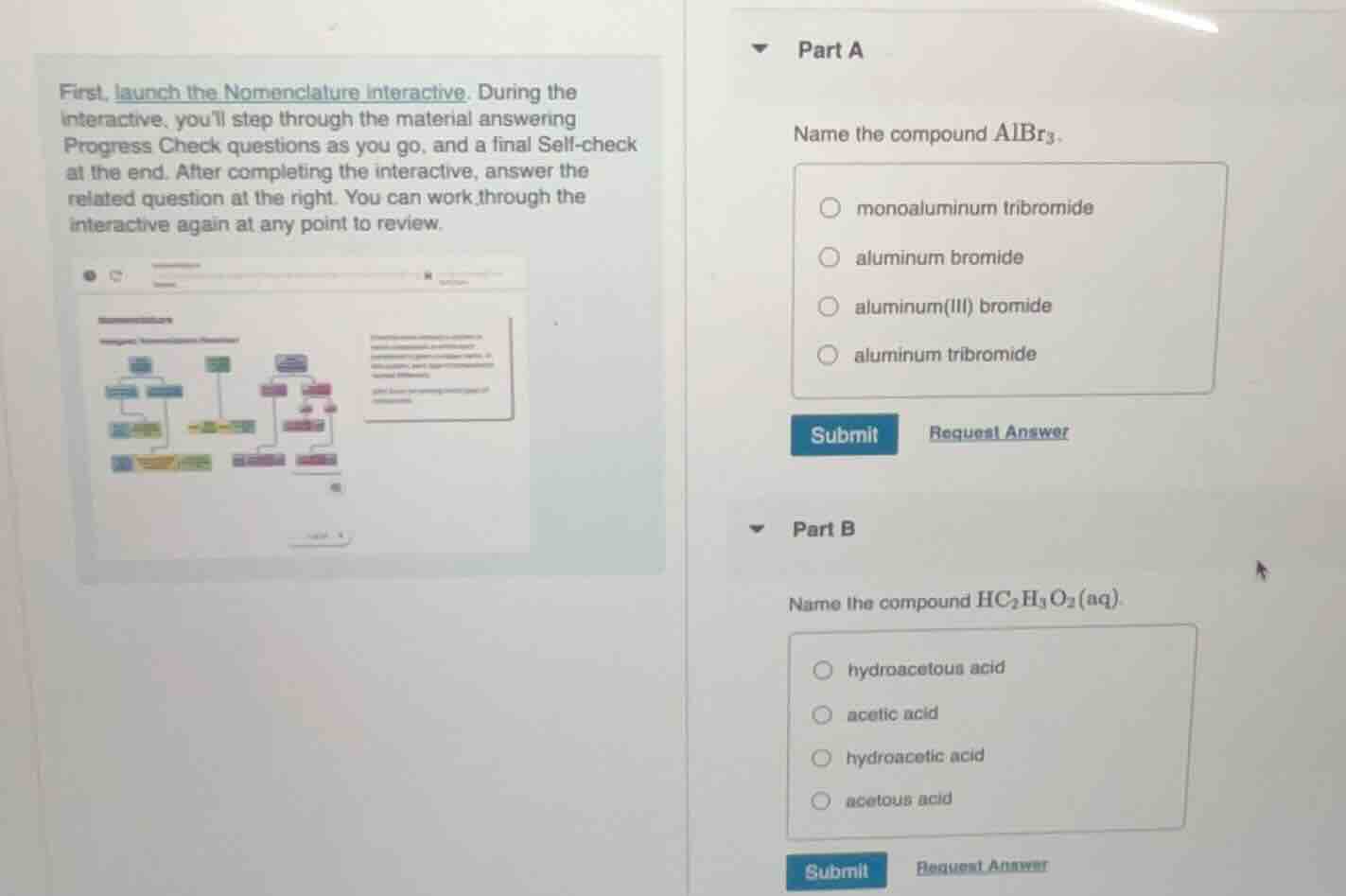 first, launch the nomenclature interactive. during the interactive, you…
