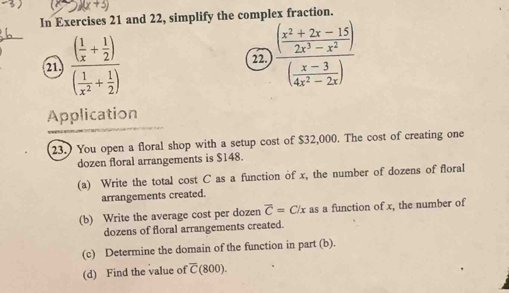 in exercises 21 and 22, simplify the complex fraction. 21. \\(\\dfrac{\…