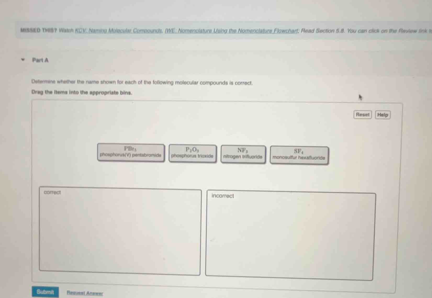 part a determine whether the name shown for each of the following molec…