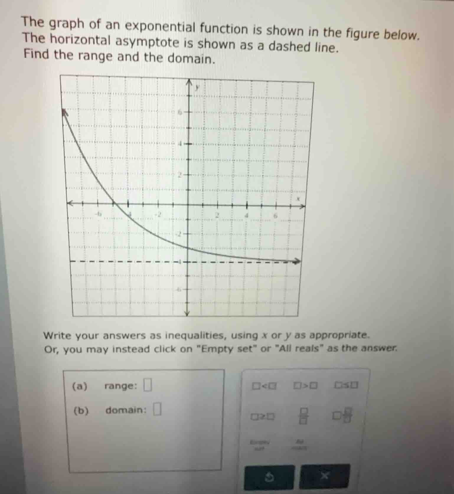 the graph of an exponential function is shown in the figure below. the …