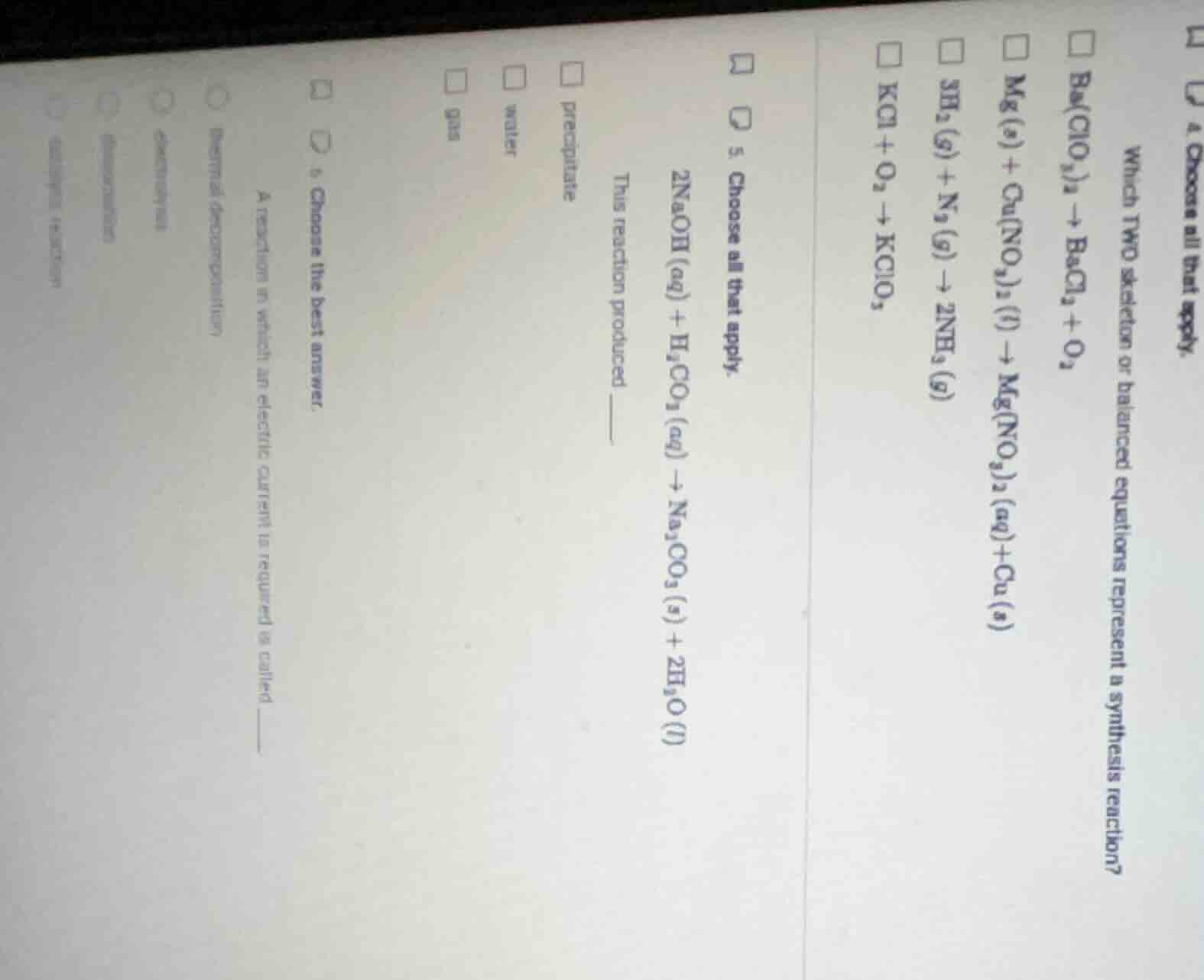 4. choose all that apply. which two skeleton or balanced equations repr…