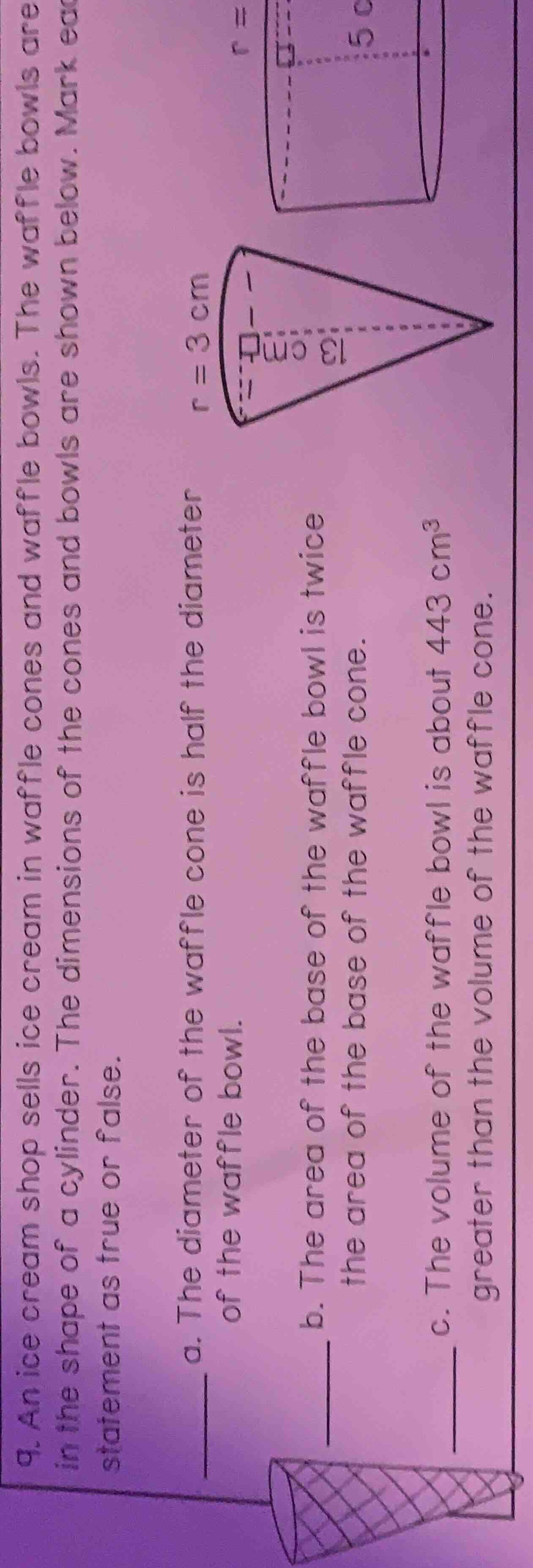 an ice cream shop sells ice cream in waffle cones and waffle bowls. the…