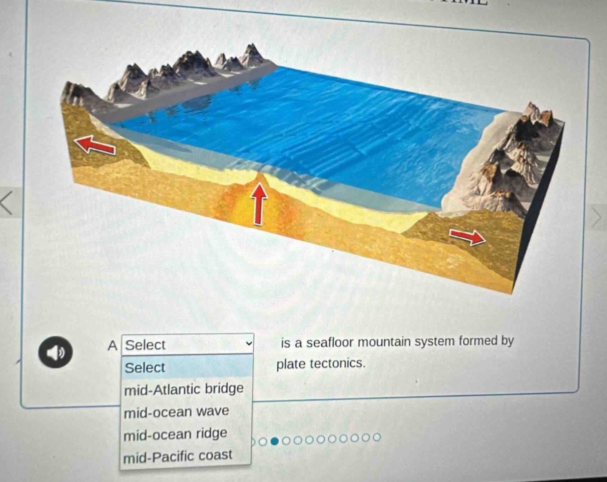 a select is a seafloor mountain system formed by plate tectonics. selec…