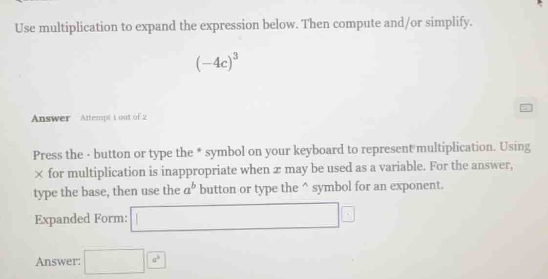 use multiplication to expand the expression below. then compute and/or …