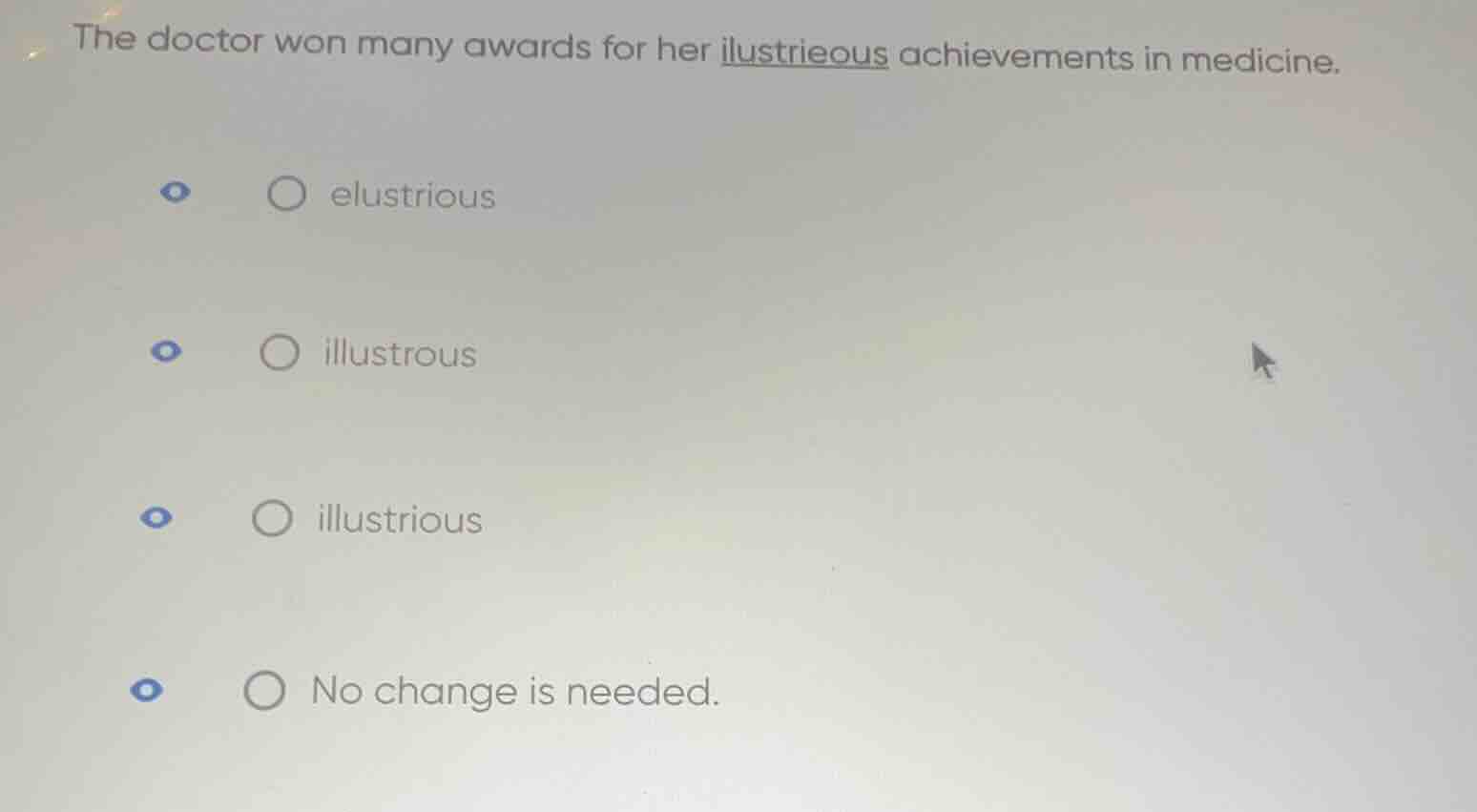 the doctor won many awards for her illustrieous achievements in medicin…