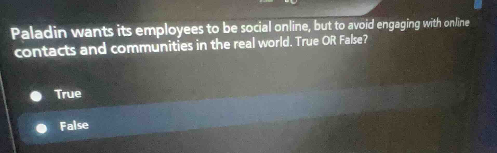 paladin wants its employees to be social online, but to avoid engaging …