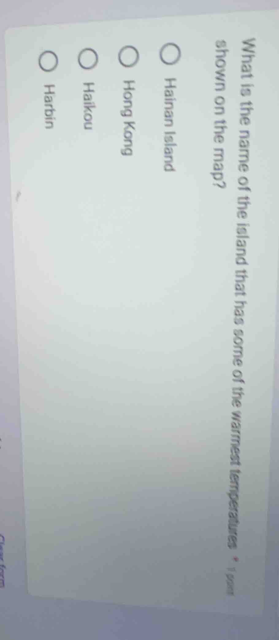 what is the name of the island that has some of the warmest temperature…